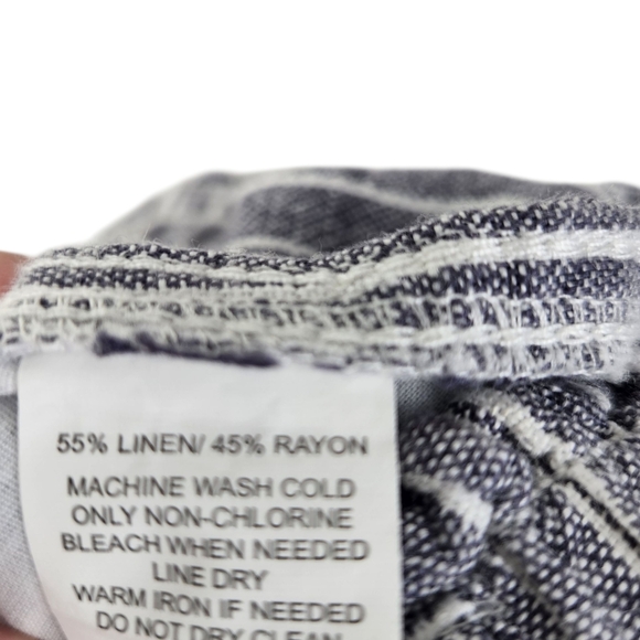 Briggs New York Blue Striped Linen Blend Pants Small - Picture 8 of 13